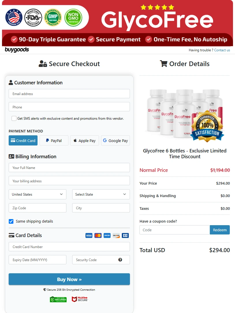 GlycoFree-order-page